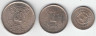 Монета. Непал. Набор 3 штуки. 25, 50 пайс, 1 рупия 1974 (2031) год. Коронация Биренды.