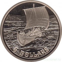 Монета. Набор 2 штуки. Норвегия. 20 крон 1999 год. Канада. 5 долларов 1999 год. Винланд - открытие викингами Америки.