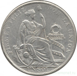 Монета. Перу. 1 соль 1930 год.