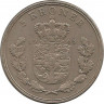 Аверс. Монета. Дания. 5 крон 1965 год.