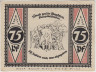 Бона. Нотгельд. Германия. Округ Штольценау. 75 пфеннигов 1921 год. Вариант 1276.2.2.1. рев.