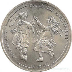 Монета. Португалия. 1000 эскудо 1997 год. Танец с палками.