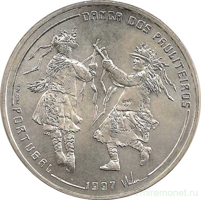 Монета. Португалия. 1000 эскудо 1997 год. Танец с палками.
