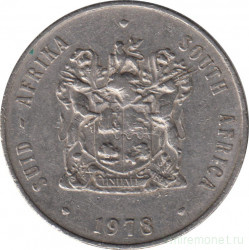 Монета. Южно-Африканская республика (ЮАР). 1 ранд 1978 год.