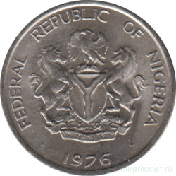 Монета. Нигерия. 5 кобо 1976 год.