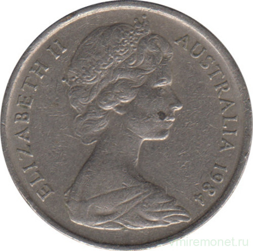 Монета. Австралия. 5 центов 1984 год.