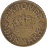 Монета. Дания. 2 кроны 1941 год. рев.