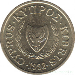 Монета. Кипр. 1 цент 1992 год.