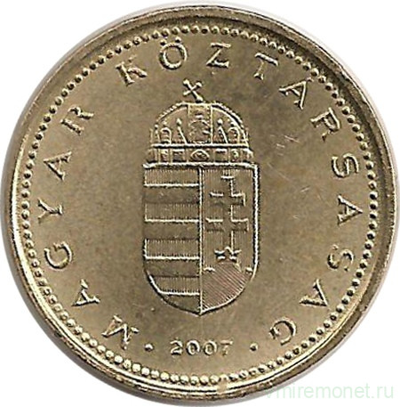 Монета. Венгрия. 1 форинт 2007 год.