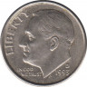  Монета. США. 10 центов 1993 год. Монетный двор D. ав.