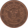 Монета. Австрия. 1 цент 2015 год. ав.