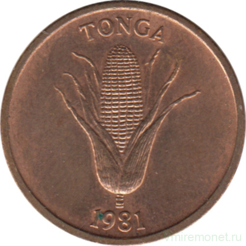 Монета. Тонга. 1 сенити 1981 год.