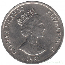 Монета. Каймановы острова. 10 центов 1987 год. 