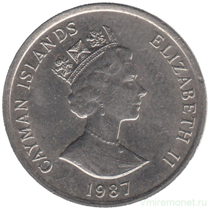 Монета. Каймановы острова. 10 центов 1987 год. 