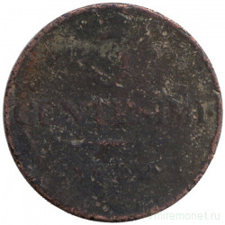 Монета. Ломбардия-Венеция. 3 чентезимо 1822 год. М. 