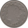 Монета. США. 5 центов 1900 год. ав.