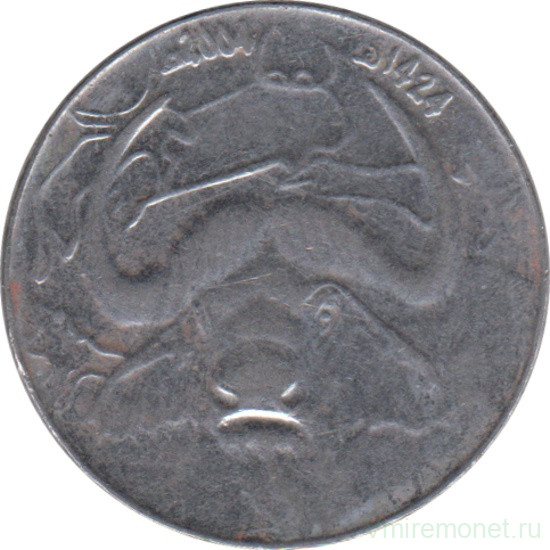 Монета. Алжир. 1 динар 2004 год.