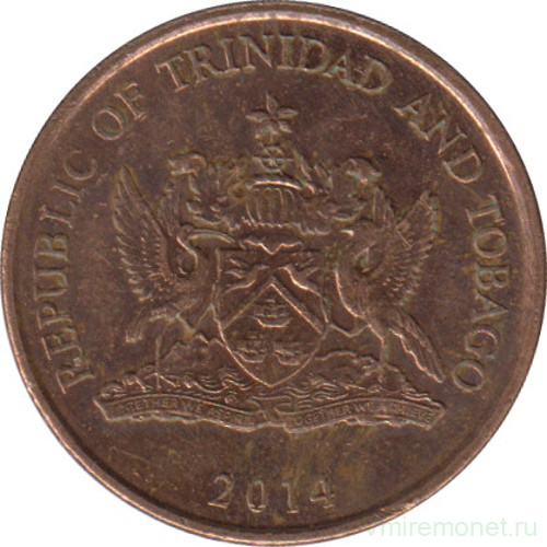 Монета. Тринидад и Тобаго. 1 цент 2014 год.