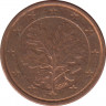 Монета. Германия. 1 цент 2008 год. (G). ав.