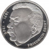 Монета. ФРГ. 5 марок 1975 год. 50 лет со дня смерти Фридриха Эберта. Пруф. ав.