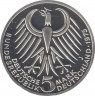 Монета. ФРГ. 5 марок 1975 год. 50 лет со дня смерти Фридриха Эберта. Пруф. рев.