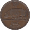Монета. Ирландия. 1/2 пенни 1940 год. ав.
