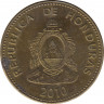 Монета. Гондурас. 10 сентаво 2010 год. ав.