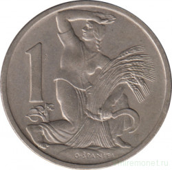 Монета. Чехословакия. 1 крона 1922 год.