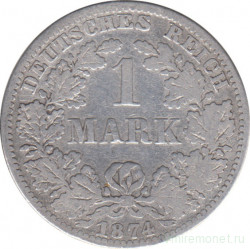 Монета. Германия. Германская империя. 1 марка 1874 год. Монетный двор - Берлин (А).