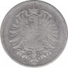 Монета. Германия. Германская империя. 1 марка 1874 год. Монетный двор - Берлин (А). рев.