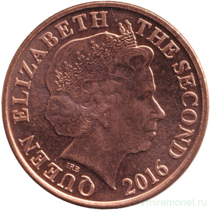Монета. Джерси. 1 пенни 2016 год.
