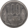  Монета. Румыния. 100 лей 1996 год. ав.
