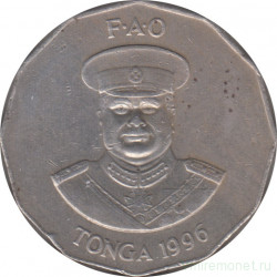 Монета. Тонга. 50 сенити 1996 год. ФАО.