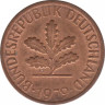  Монета. ФРГ. 1 пфенниг 1979 год. Монетный двор - Мюнхен (D). ав.