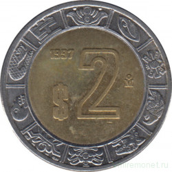 Монета. Мексика. 2 песо 1997 год.