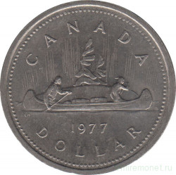 Монета. Канада. 1 доллар 1977 год.