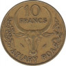 Монета. Мадагаскар. 10 франков 1987 год. рев.