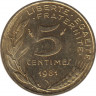 Монета. Франция. 5 сантимов 1981 год. ав.