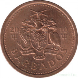 Монета. Барбадос. 1 цент 2010 год.