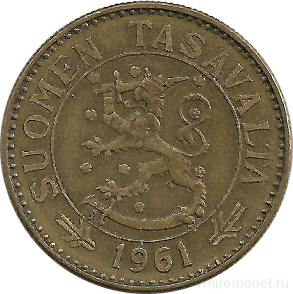 Монета. Финляндия. 50 марок 1961 год.