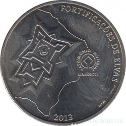 Монета. Португалия. 2,5 евро 2013 год. Наследие ЮНЕСКО. Крепость Элваш.