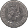 Монета. Гонконг. 50 центов 1967 год. рев.
