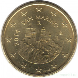 Монета. Сан-Марино. 50 центов 2014 год.