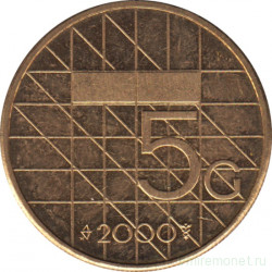 Монета. Нидерланды. 5 гульденов 2000 год.