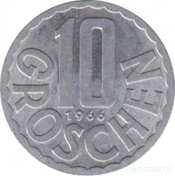 Монета. Австрия. 10 грошей 1966 год.