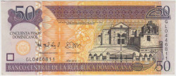 Банкнота. Доминиканская республика. 50 песо 2012 год. Тип 183b.