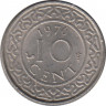 Монета. Суринам. 10 центов 1976 год. ав.