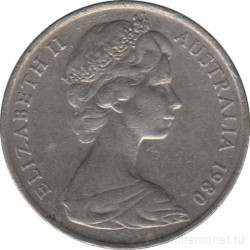 Монета. Австралия. 10 центов 1980 год.