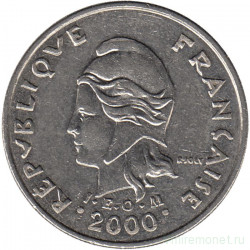 Монета. Новая Каледония. 10 франков 2000 год.