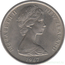 Монета. Новая Зеландия. 5 центов 1967 год.